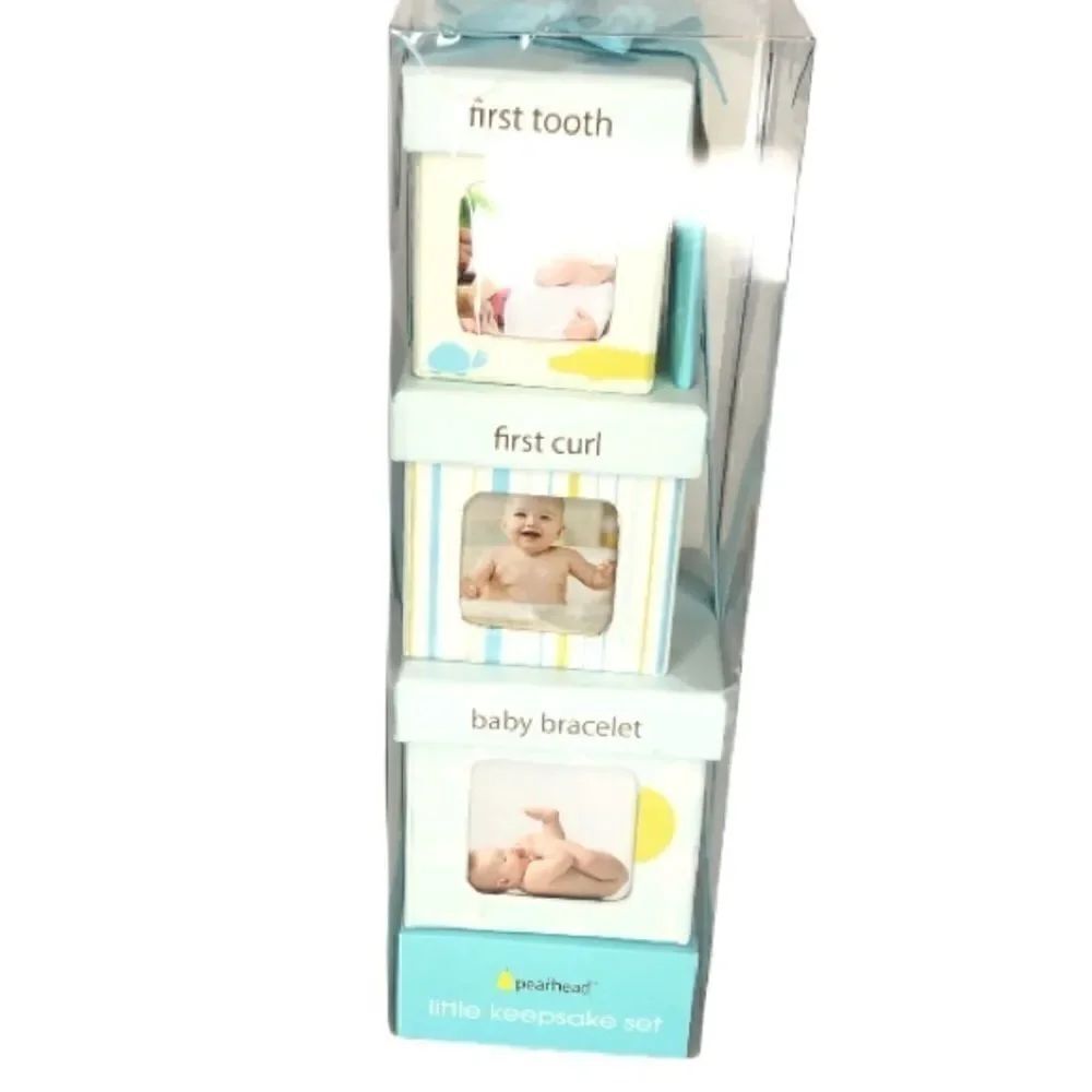 3/$15 or 5/$20 NEW Pearhead little keepsake box set